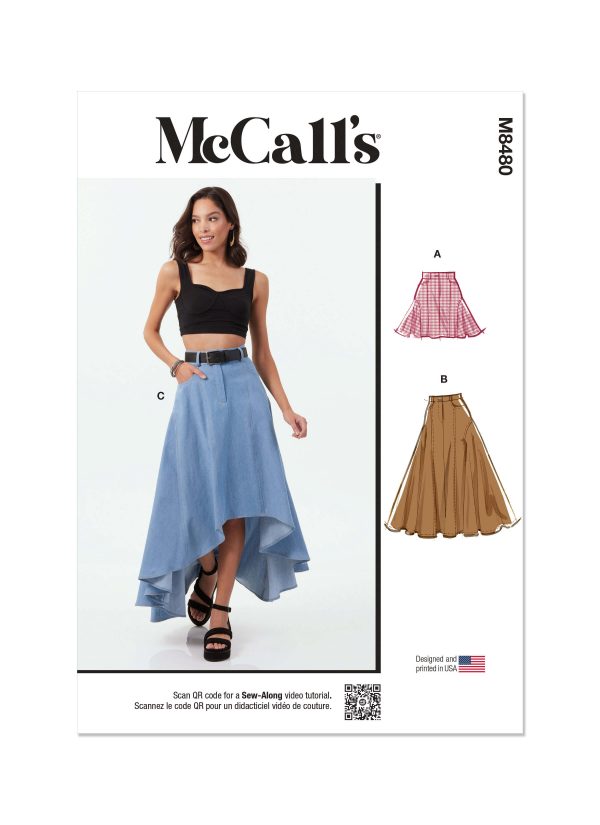 McCall's Sewing Pattern M8480 Misses' Skirt in Three Lengths