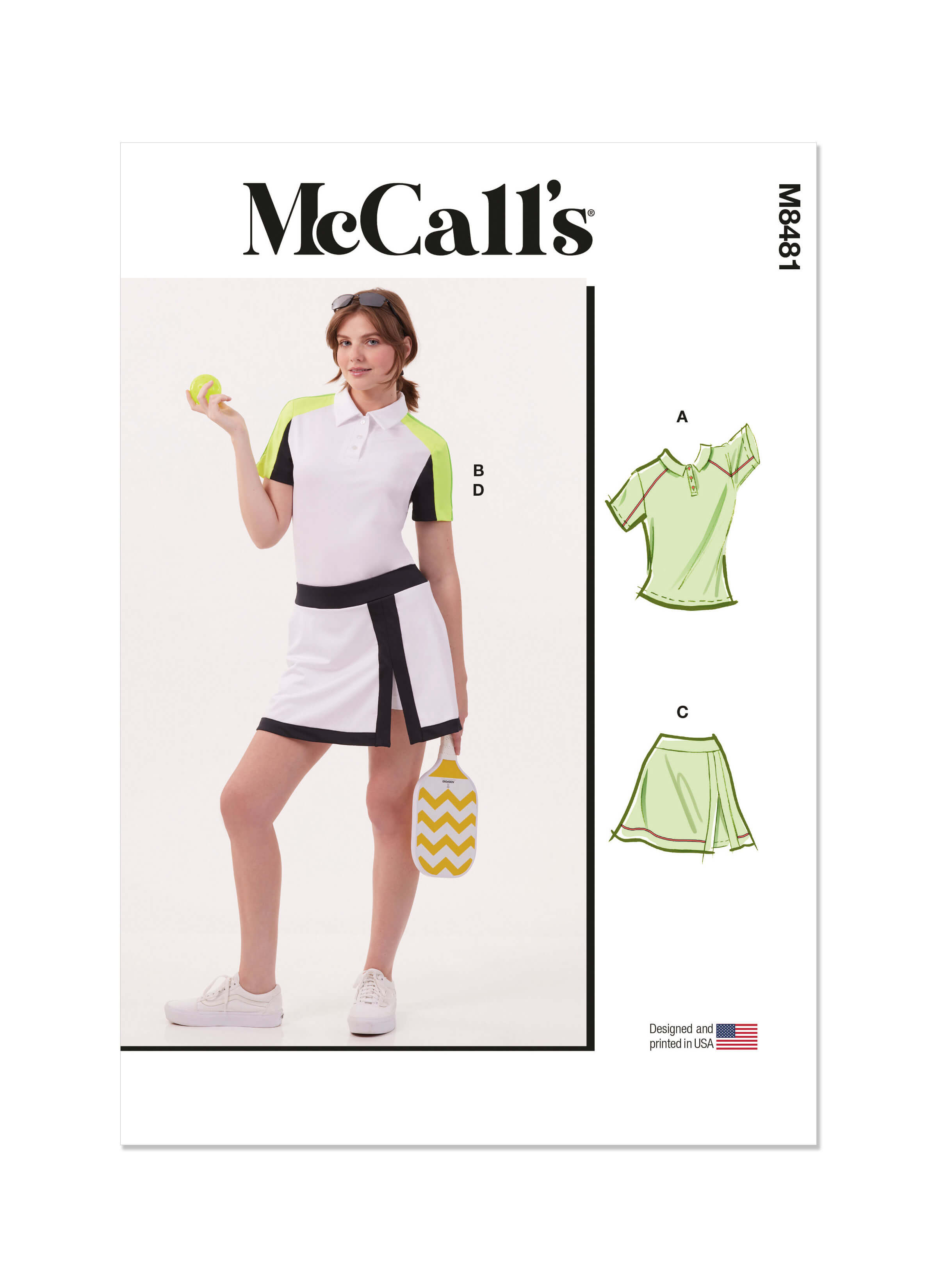 McCall's Sewing Pattern M8481 Misses' Knit Tops and Skorts