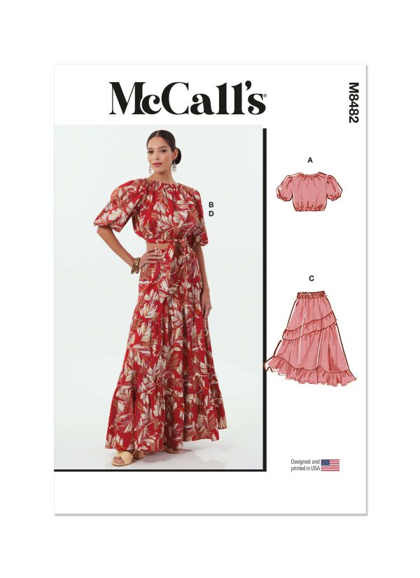 McCall's Sewing Pattern M8482 Misses' Tops and Skirts