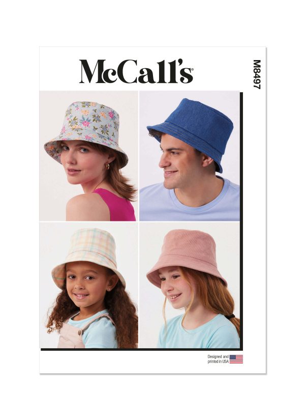 McCall's Sewing Pattern M8497 Children's, Teens' and Adults' Bucket Hat
