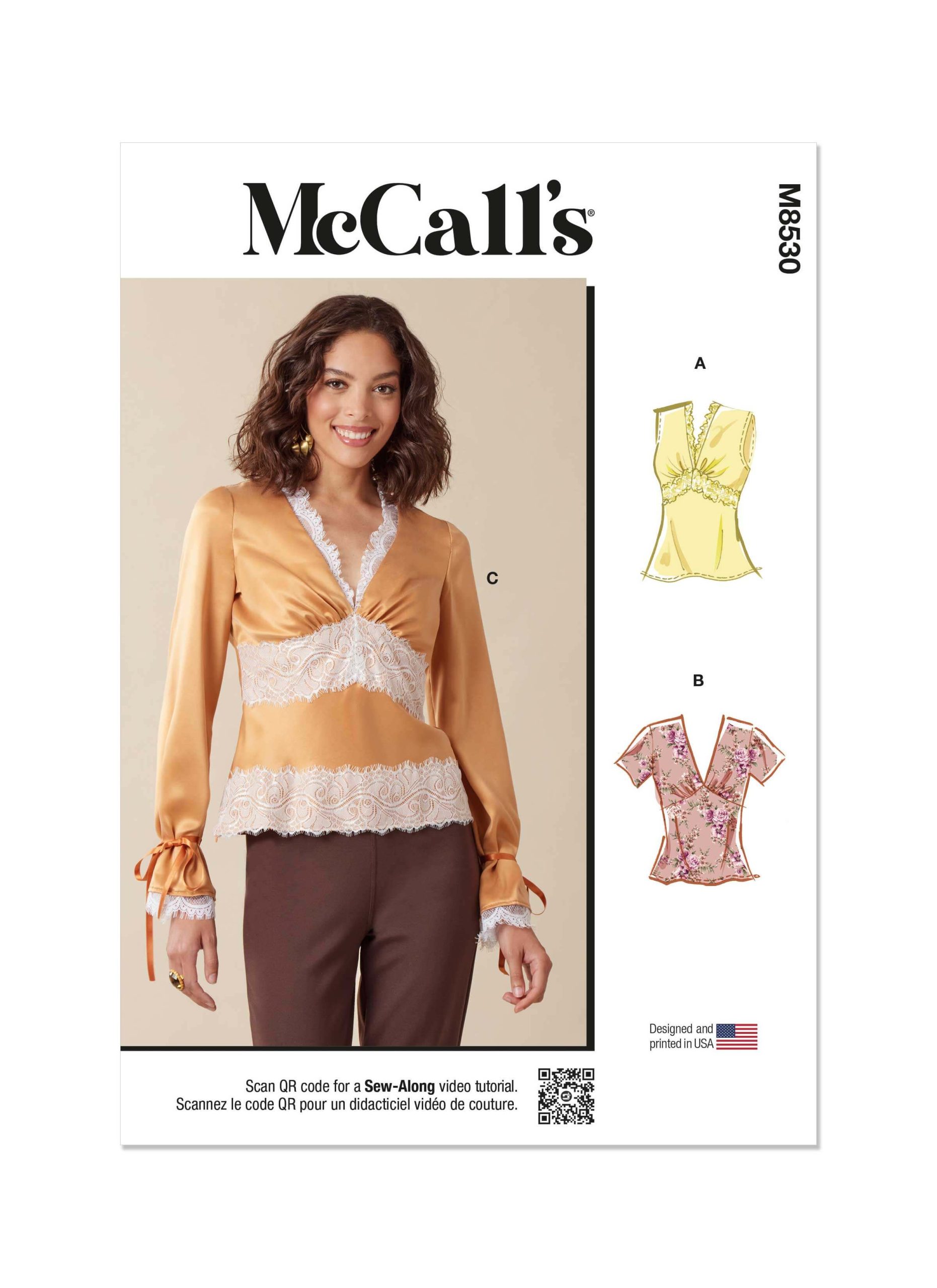 McCall’s Sewing Pattern M8530 Misses’ Tops