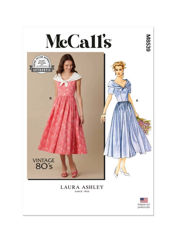 McCall's Sewing Pattern M8539 Misses' Dress by Laura Ashley