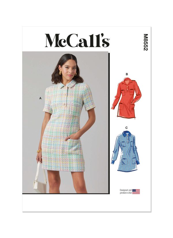 McCall's Sewing Pattern M8552 Misses' Dress with Sleeve Variations
