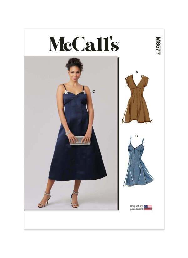 McCall's Sewing Pattern M8577 Misses' Dress with Sleeve and Length Variations