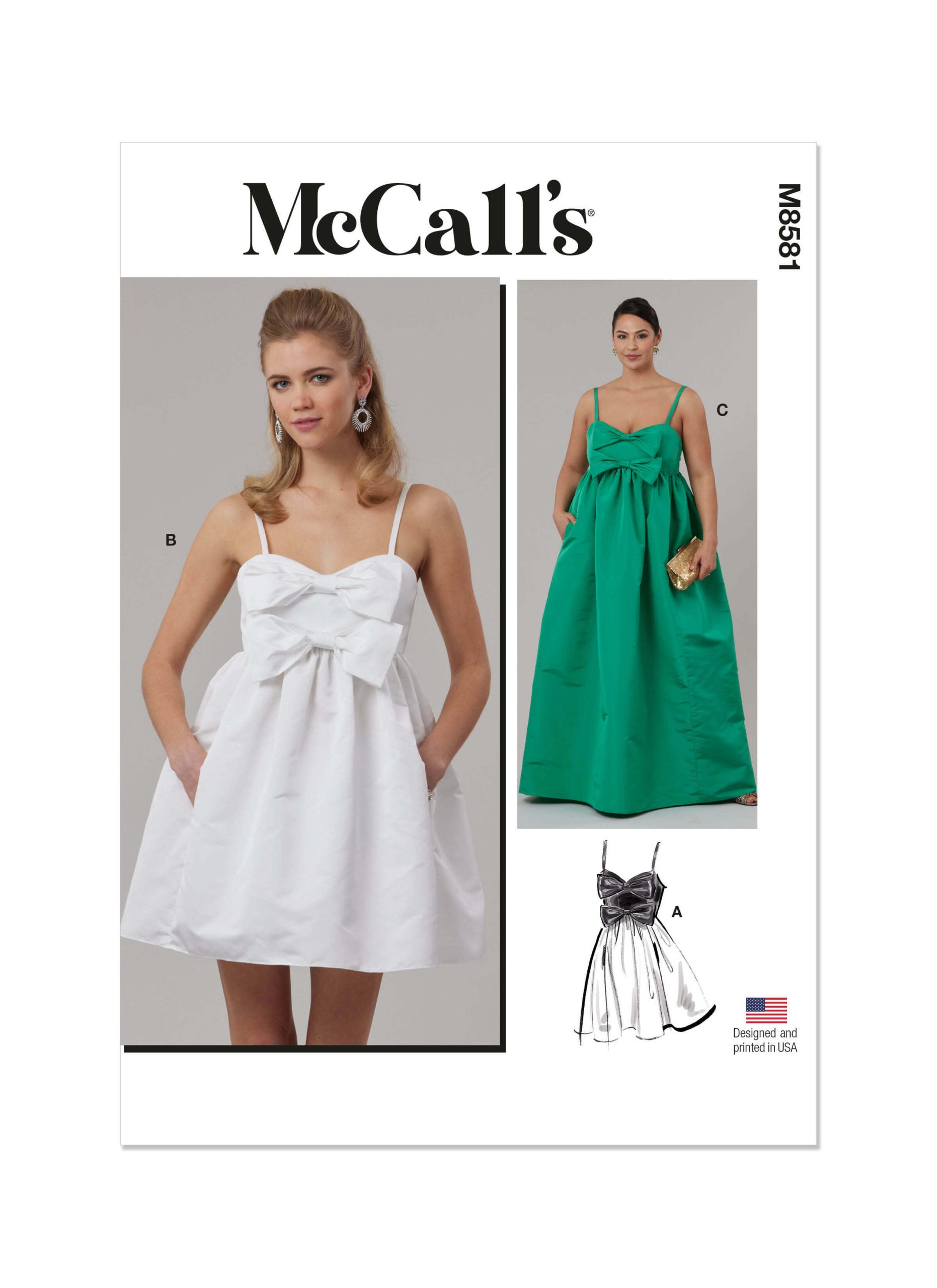 McCall’s Sewing Pattern M8581 Misses’ and Women’s Dress in Two Lengths