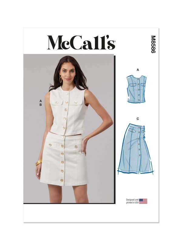 McCall's Sewing Pattern M8586 Misses' Top and Skirt in Two Lengths