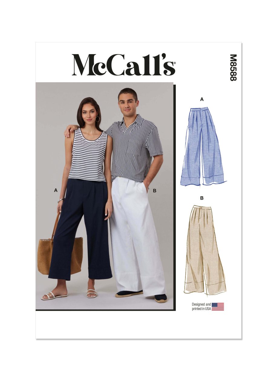 McCall's Sewing Pattern M8588 Unisex Trousers in Two Lengths