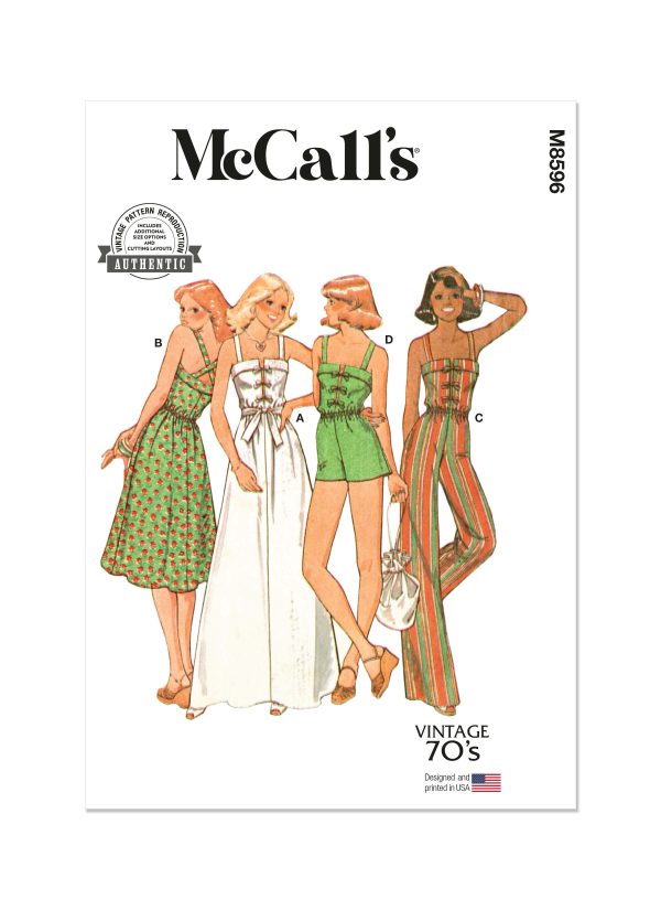 McCall's Sewing Pattern M8596 Misses' Dresses or Jumper and Jumpsuit