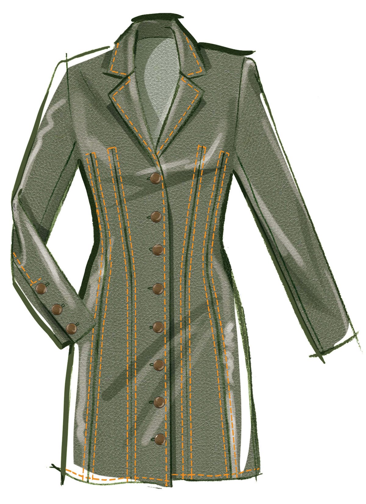 McCall's Sewing Pattern M8601 Misses' Fitted Button Front Mini Dress