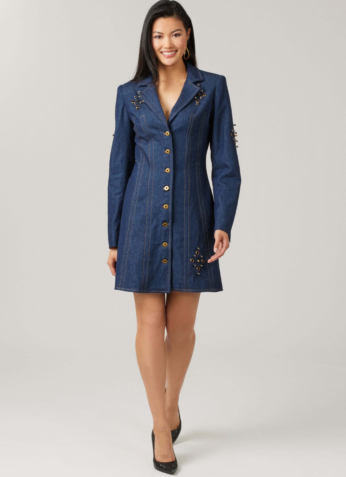 McCall's Sewing Pattern M8601 Misses' Fitted Button Front Mini Dress