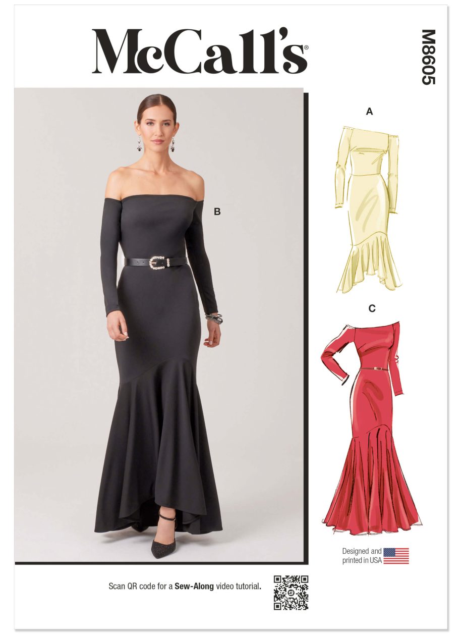 McCall's Sewing Pattern M8605 Misses' Dresses with Petite Lines