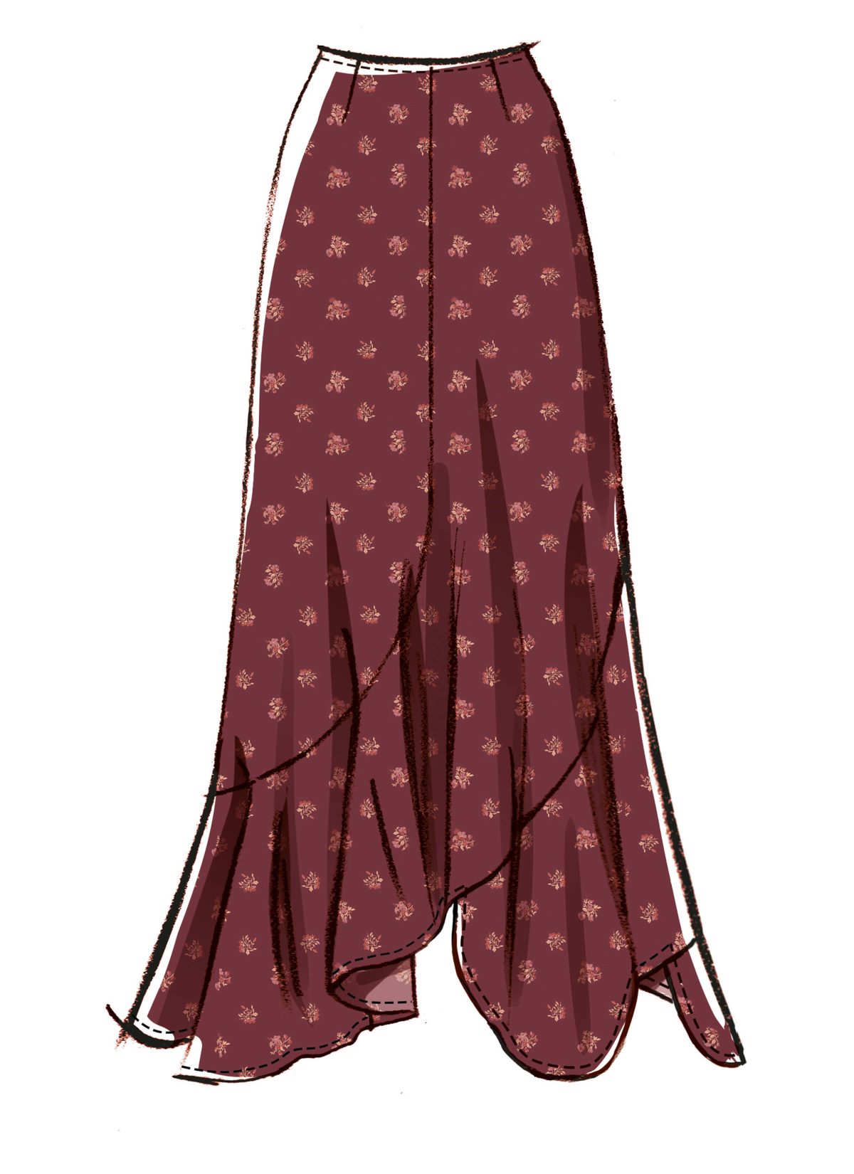 McCall's Sewing Pattern M8608 Misses' Asymmetric Skirt