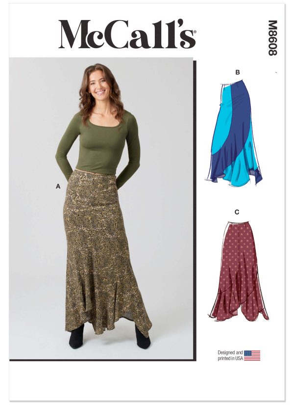 McCall's Sewing Pattern M8608 Misses' Asymmetric Skirt