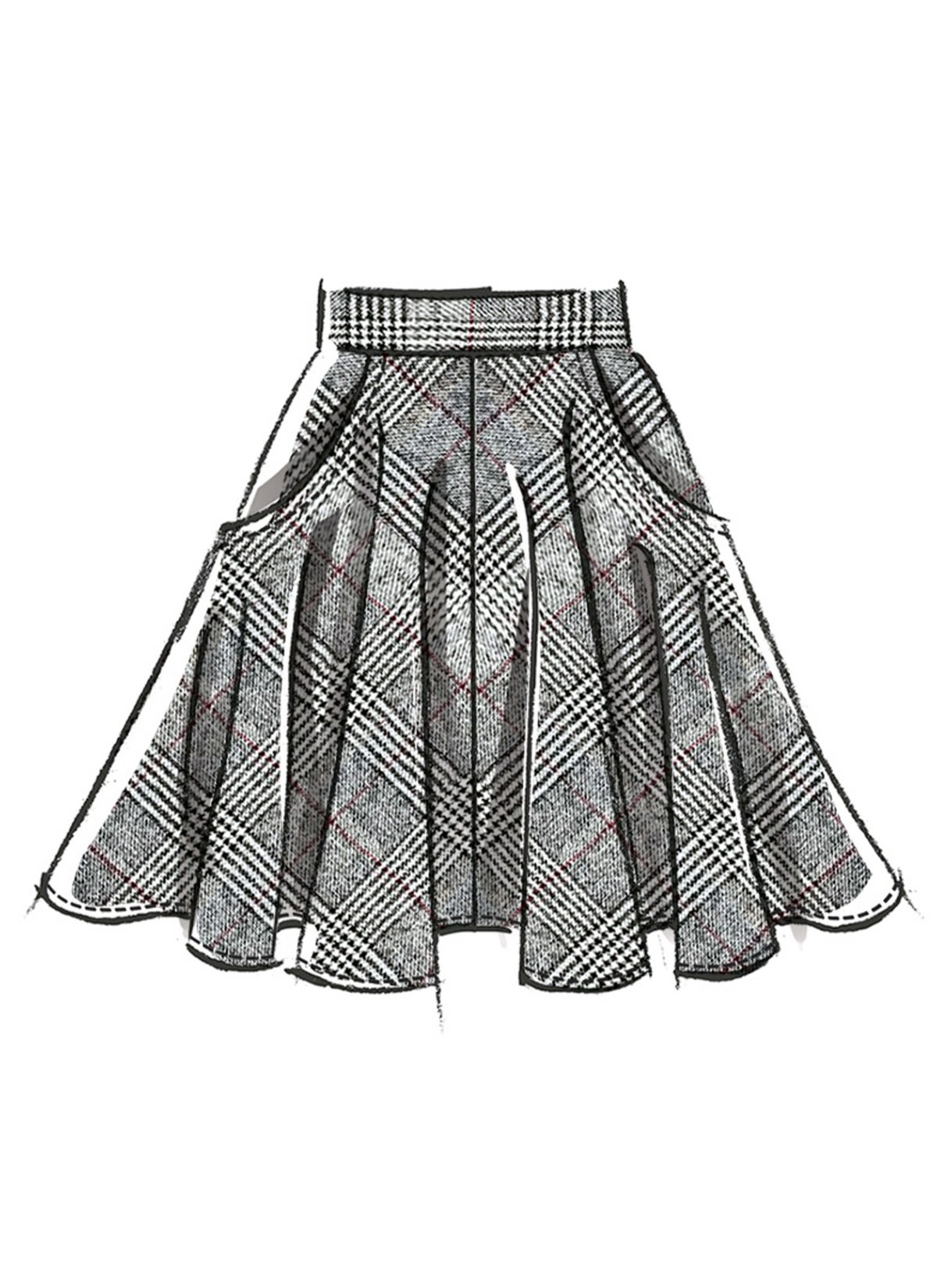 McCall's Sewing Pattern M8609 Misses' Skirt in Three Lengths