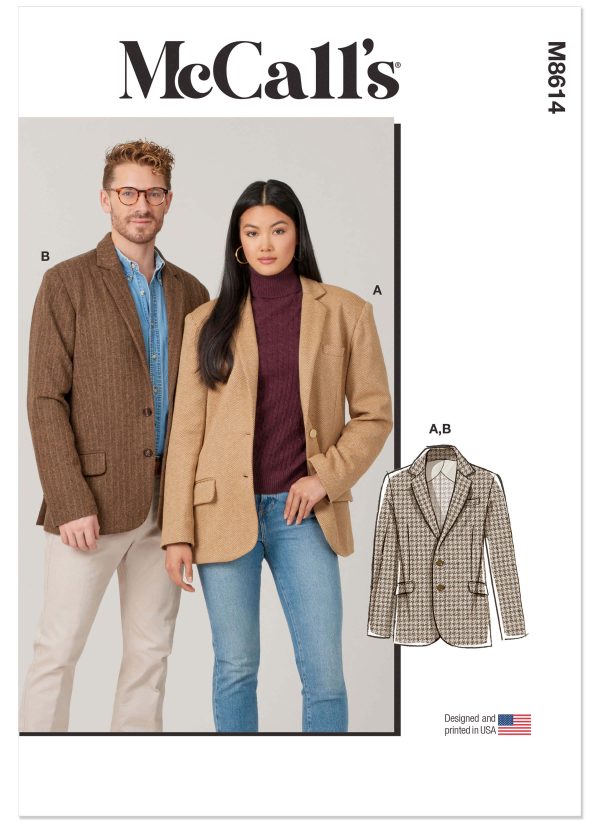McCall's Sewing Pattern M8614 Unisex Blazer