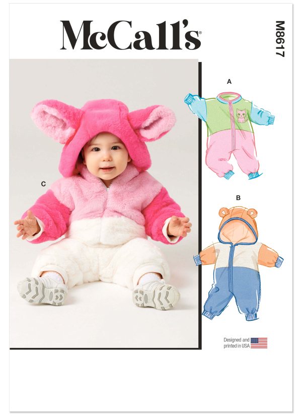 McCall's Sewing Pattern M8617 Babies' Jumpsuits