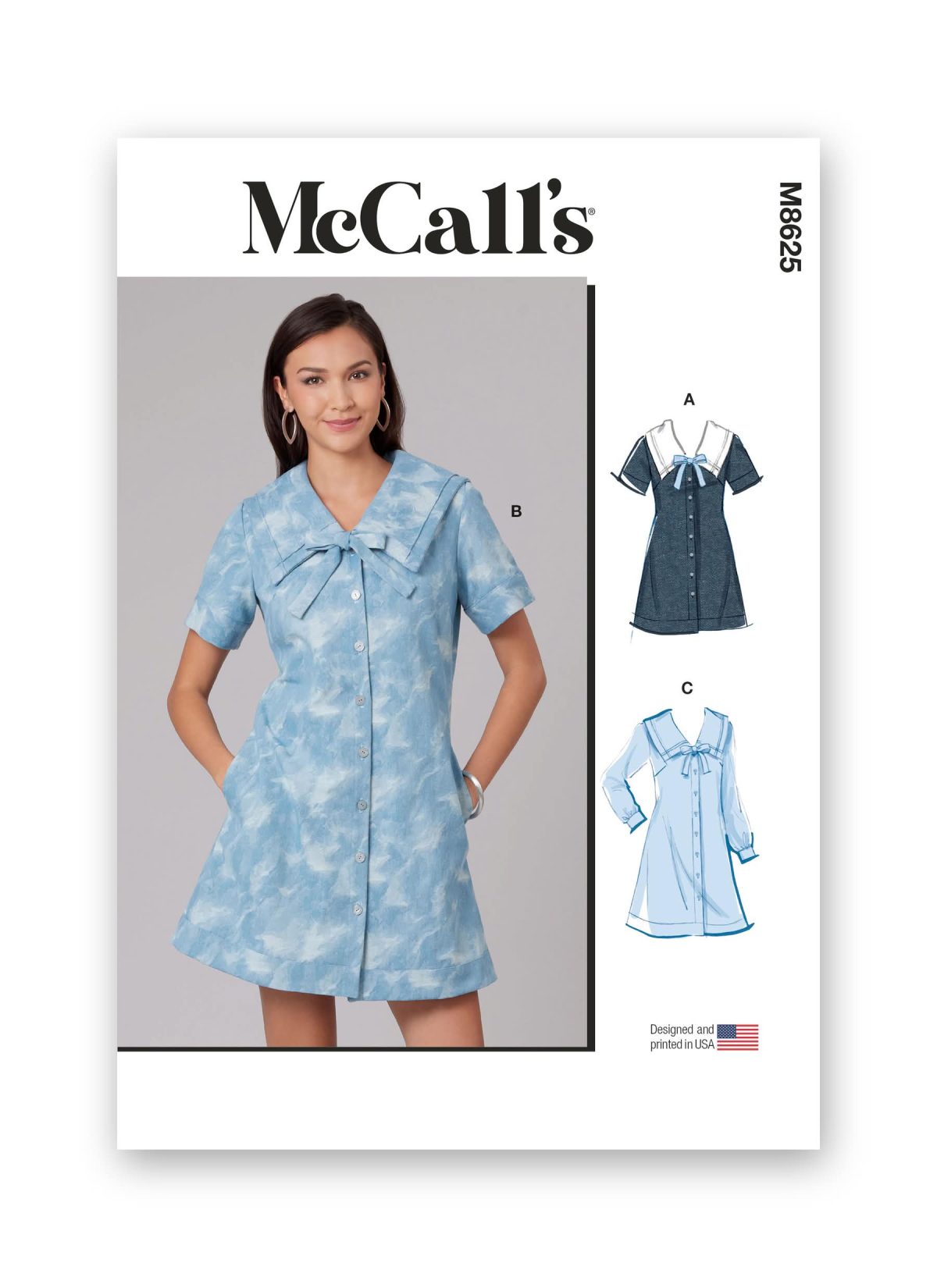 McCall's Sewing Pattern M8625 Misses' Dress with Sleeve Variations