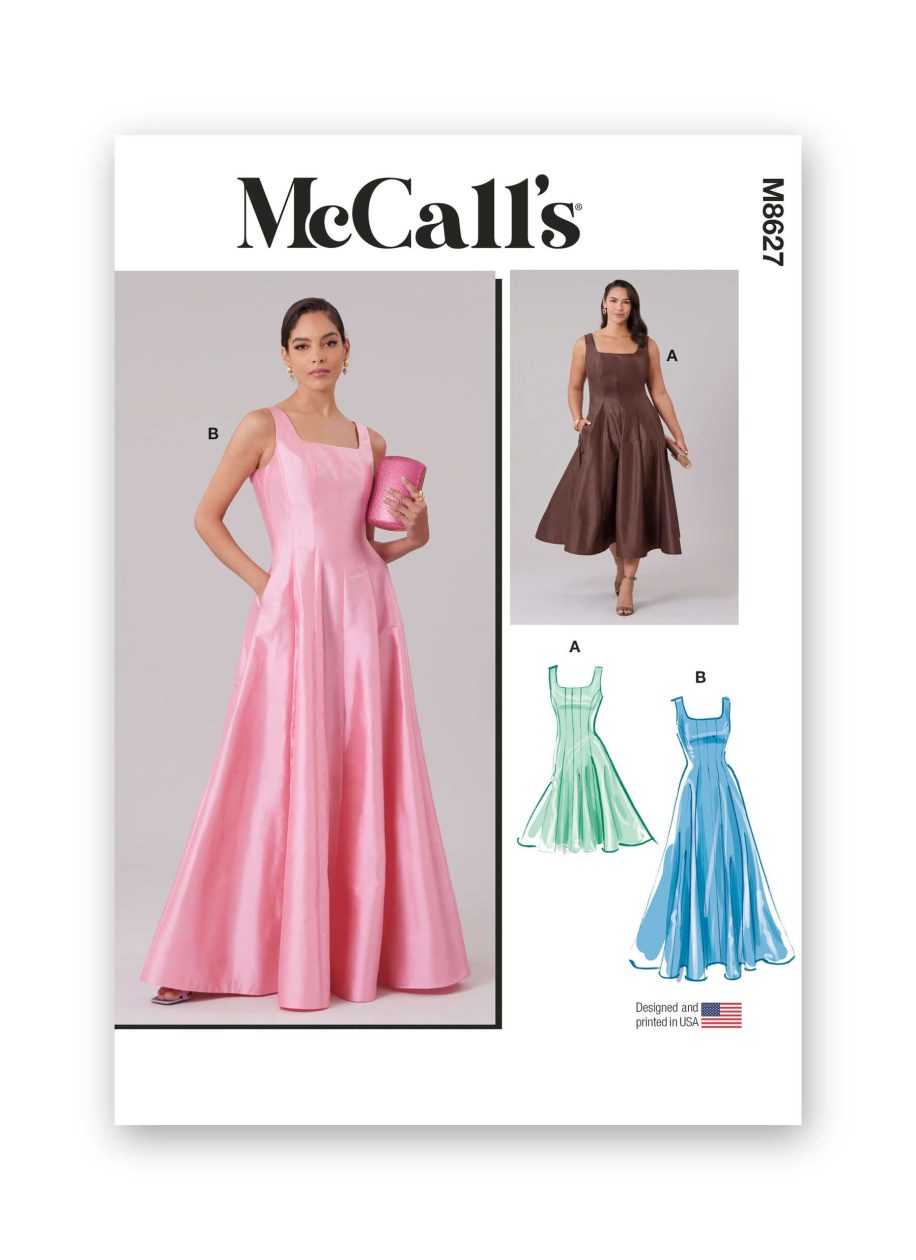 McCall's Sewing Pattern M8627 Misses' and Women's Special Occasion Dress in Two Lengths