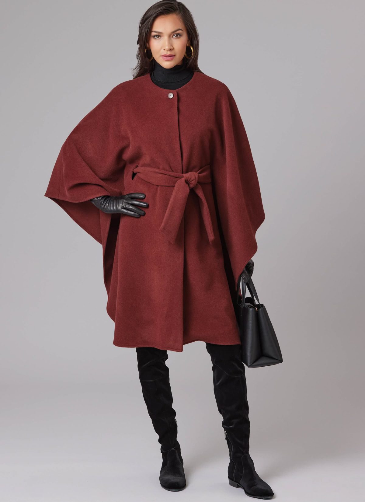 McCall's Sewing Pattern M8628 Misses' Cape in Two Lengths and Tie Belt