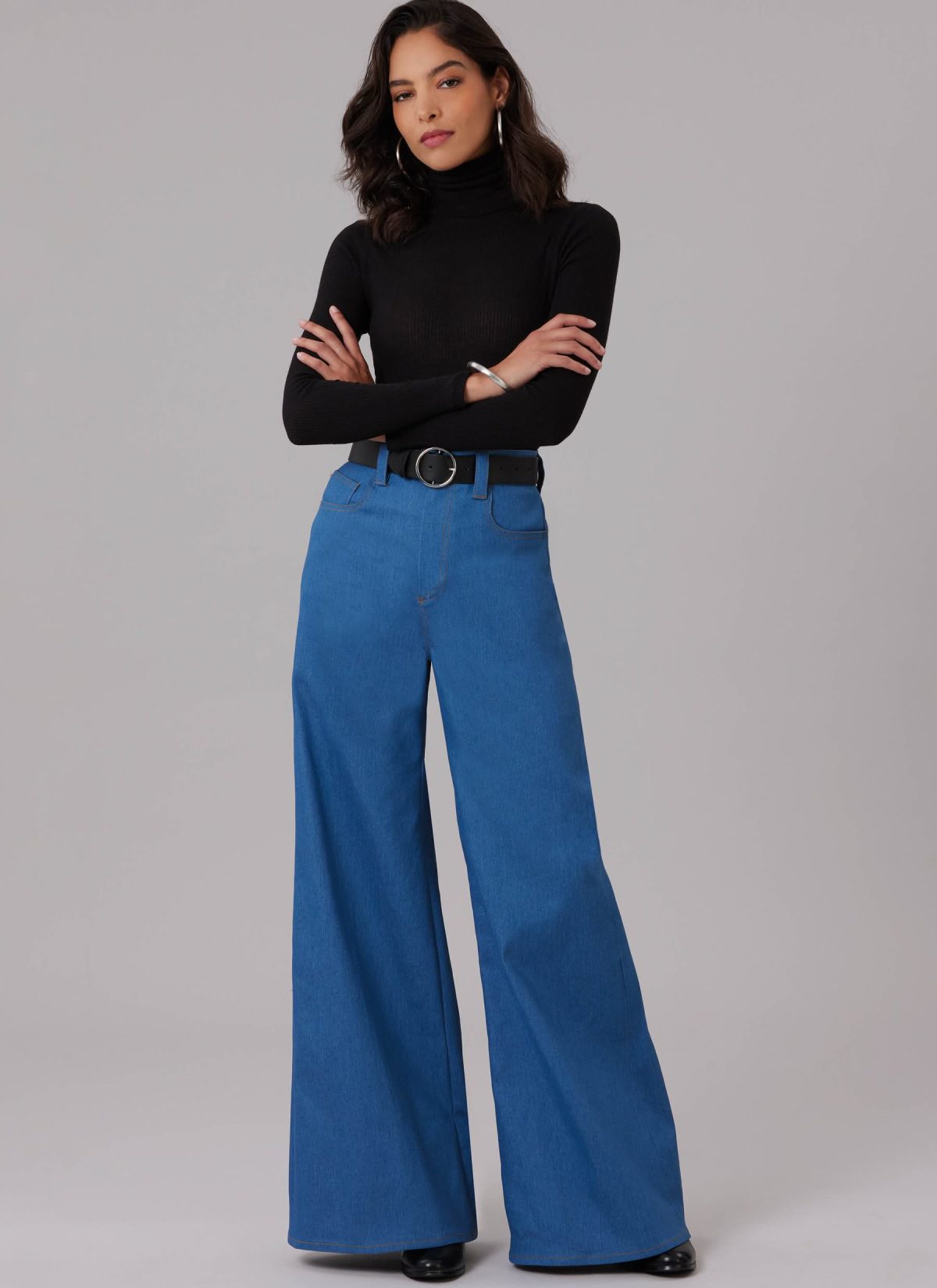 McCall's Sewing Pattern M8630 Misses' Wide Leg Jeans in Two Lengths