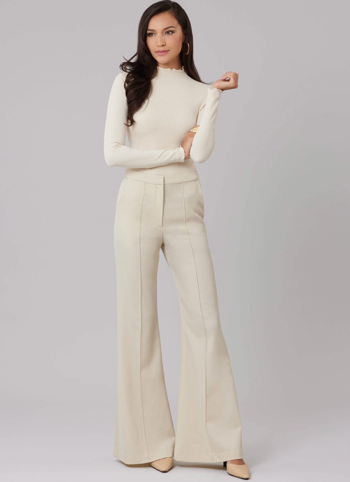 McCall's Sewing Pattern M8632 Misses' Flared Trousers and Belt with Pocket