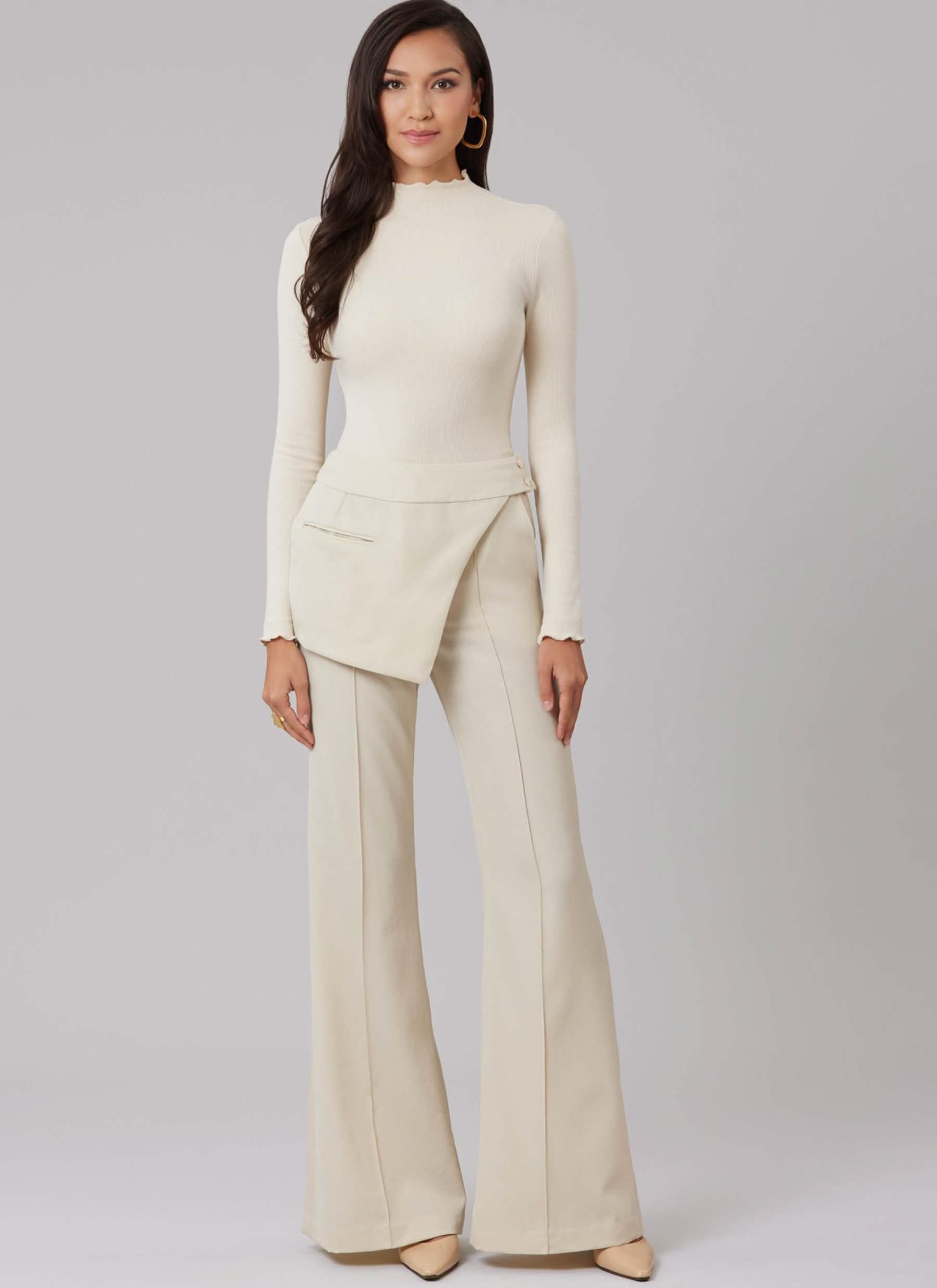 McCall's Sewing Pattern M8632 Misses' Flared Trousers and Belt with Pocket