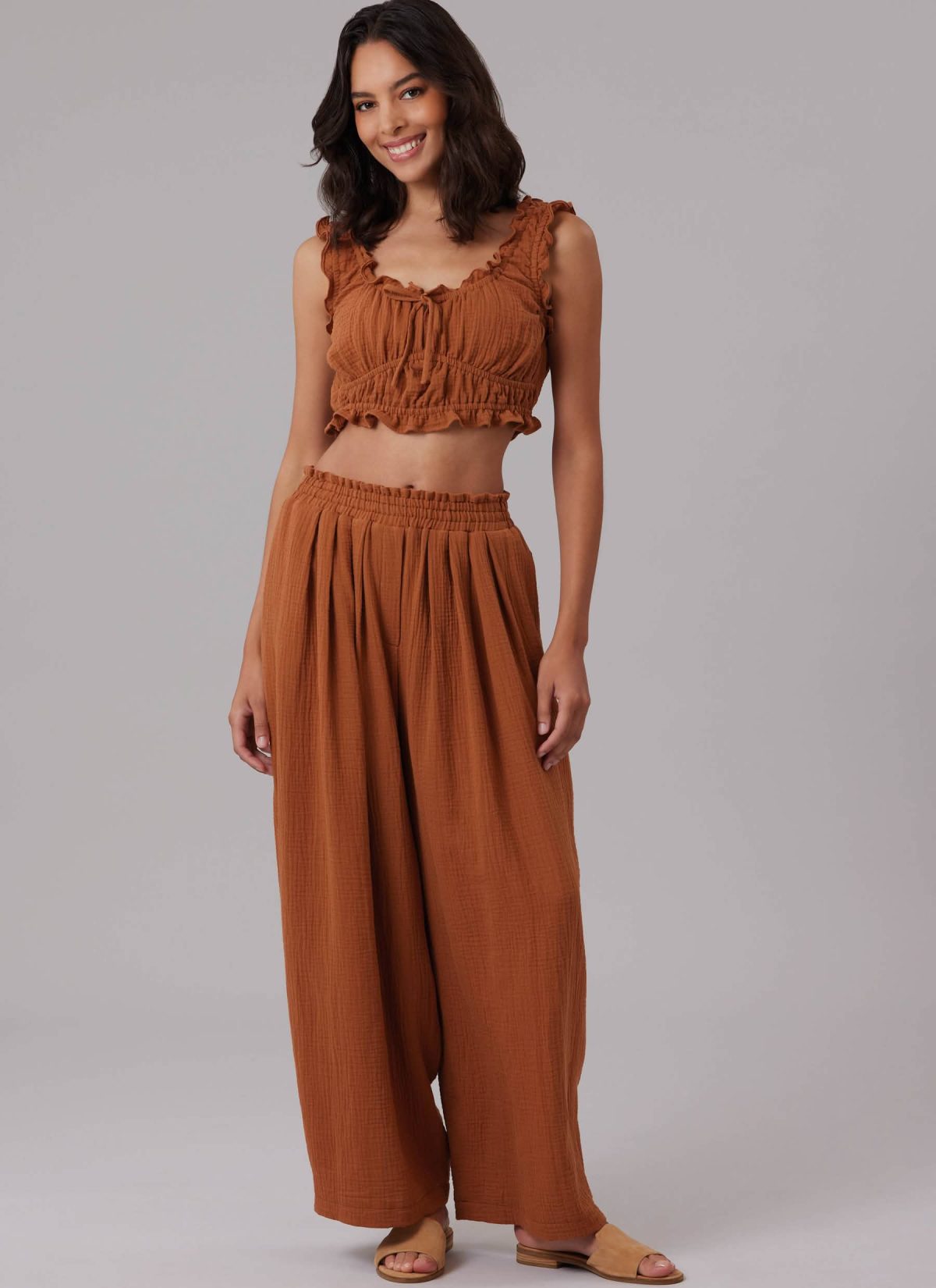 McCall's Sewing Pattern M8634 Misses' Lounge Top in Two Lengths, Shorts and Trousers