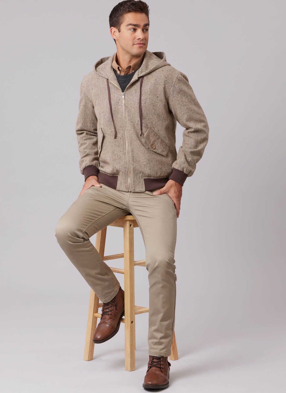 McCall's Sewing Pattern M8635 Unisex Bomber Jacket with or without Hood