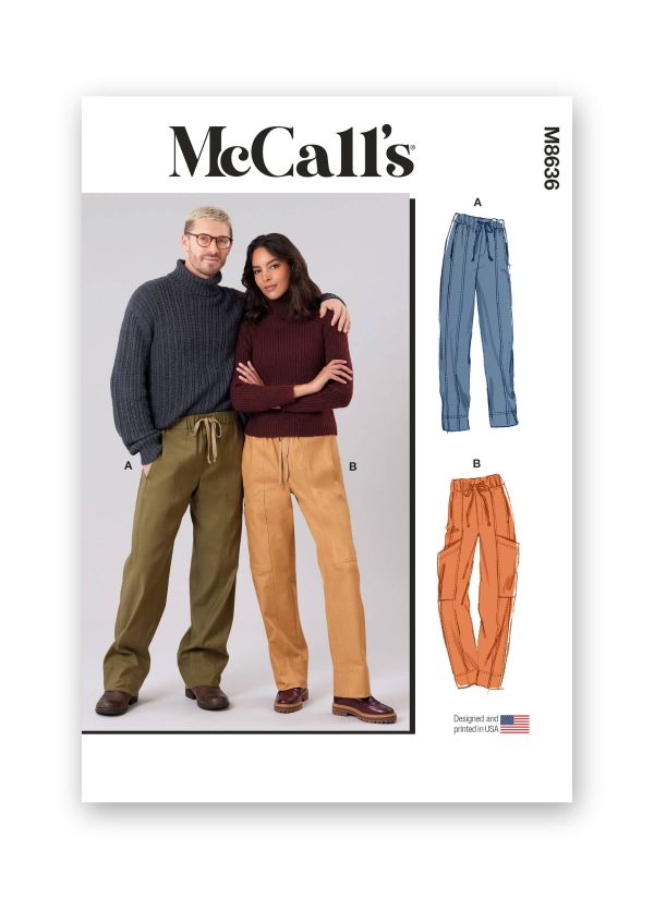 McCall's Sewing Pattern M8636 Unisex Pull On Trousers