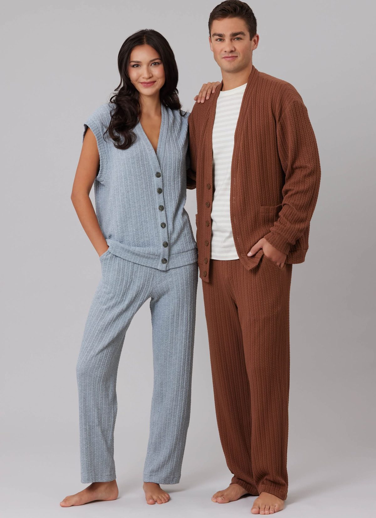 McCall's Sewing Pattern M8637 Unisex Knit Waistcoat, Cardigan and Trousers