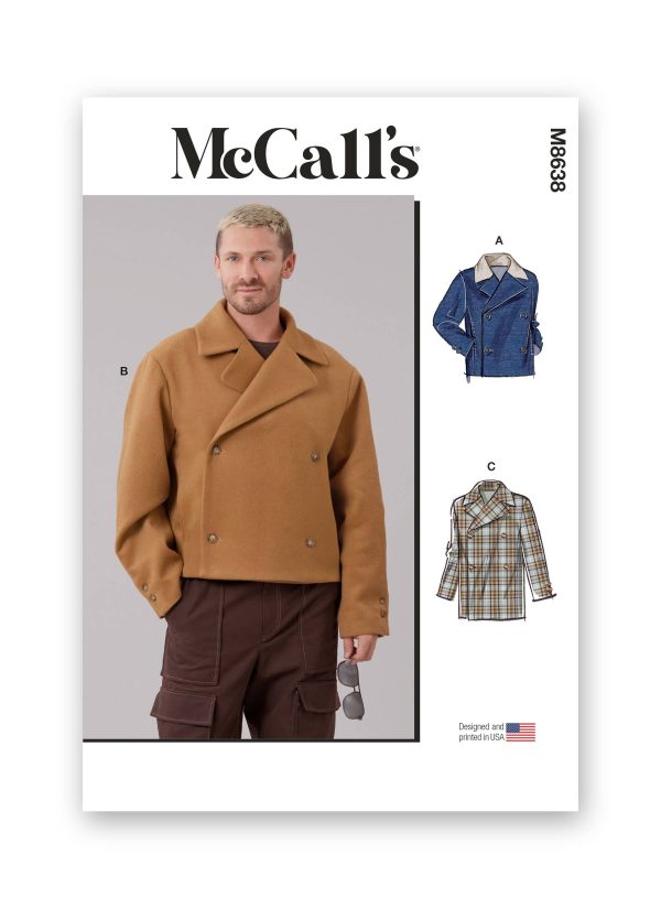 McCall's Sewing Pattern M8638 Men's Double Breasted Jacket in Two Lengths