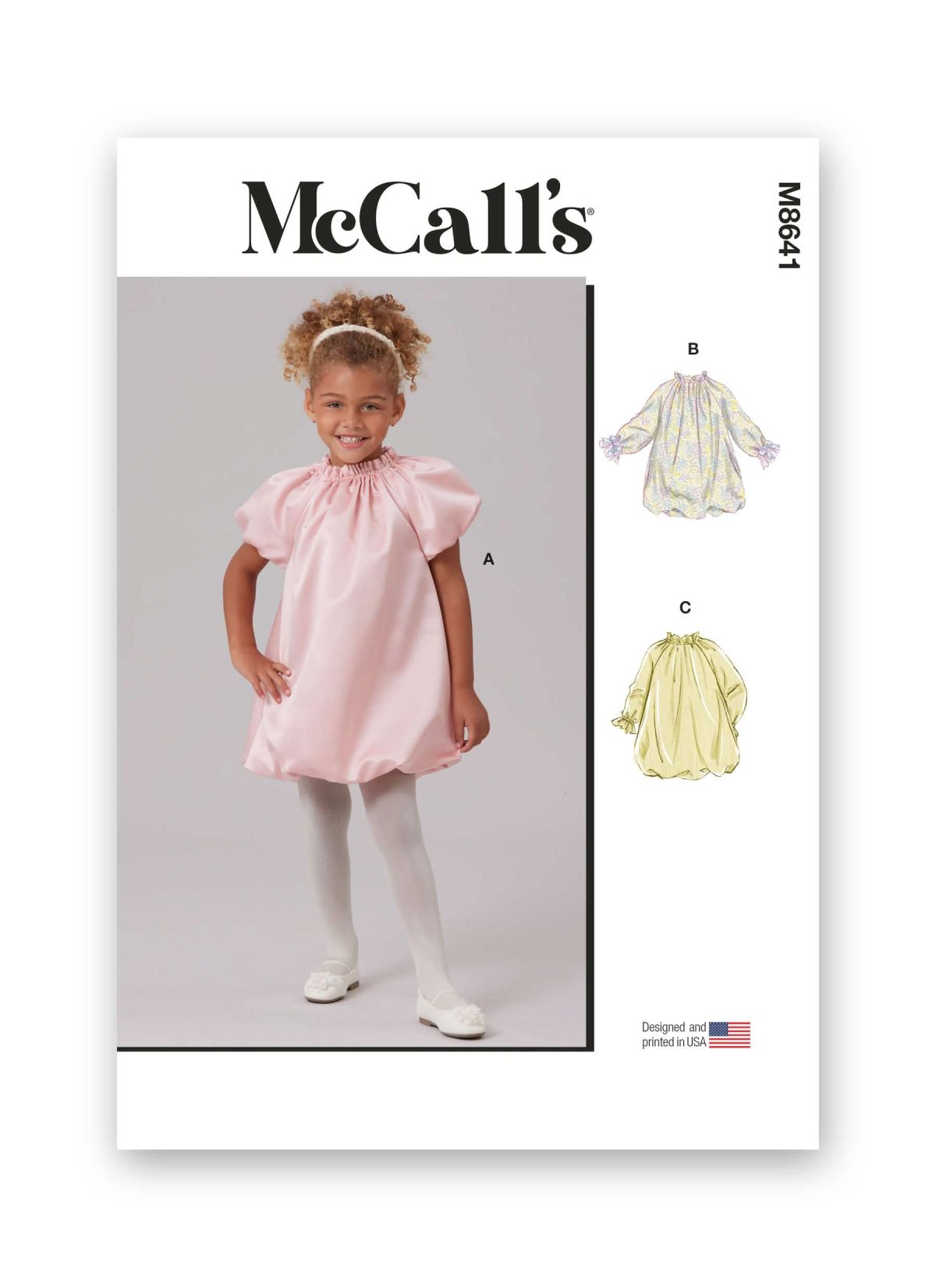 McCall's Sewing Pattern M8641 Children's Bubble Dress with Sleeve Variations