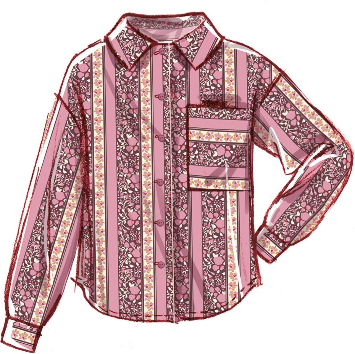 McCall's Sewing Pattern M8642 Girls' Shirt in Two Lengths, Shorts and Trousers