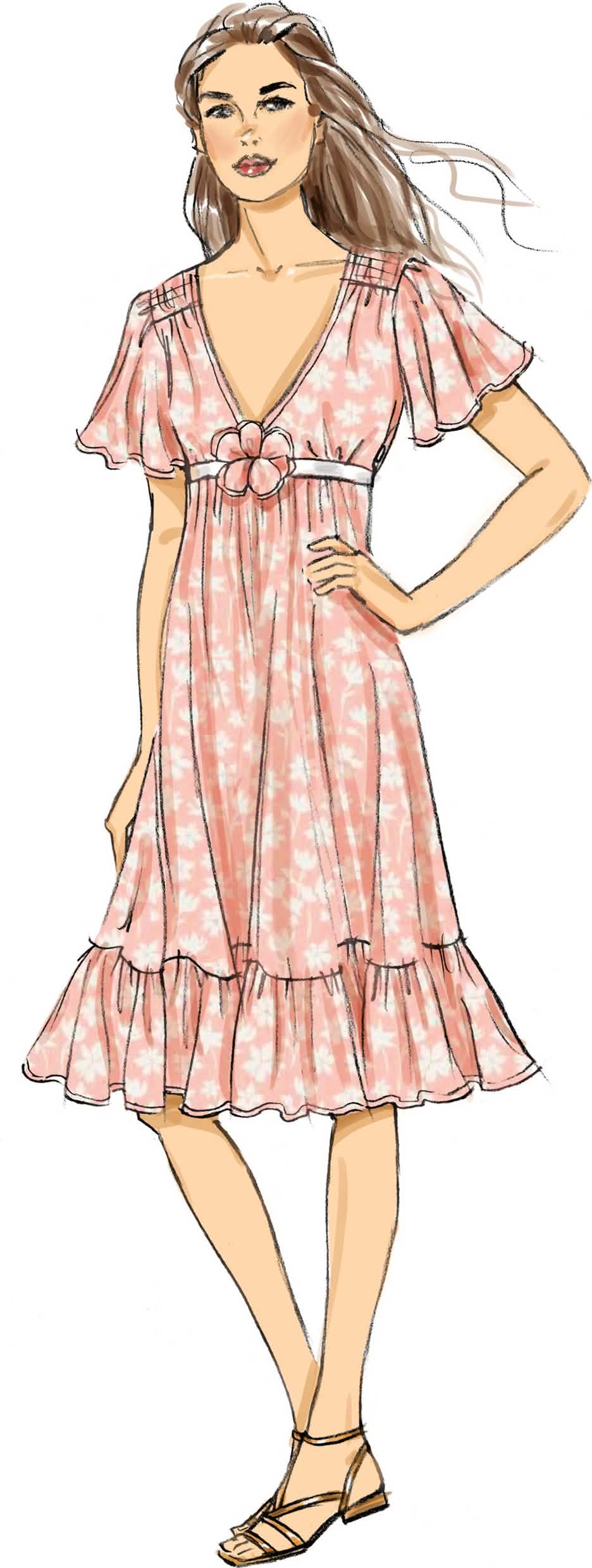 McCall's Sewing Pattern M8643 Misses' Lined Dresses by Laura Ashley