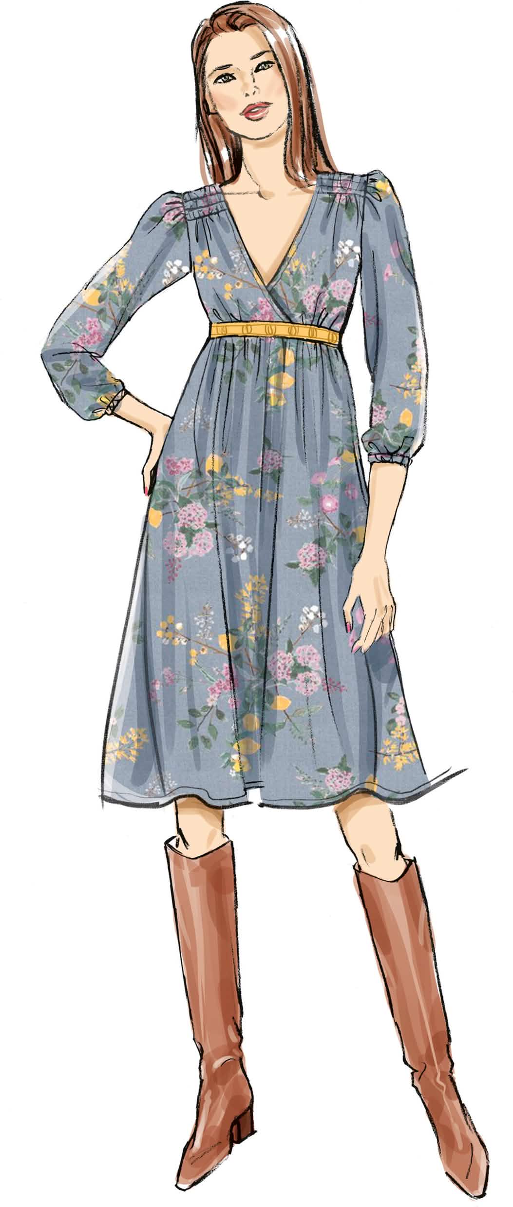 McCall's Sewing Pattern M8643 Misses' Lined Dresses by Laura Ashley