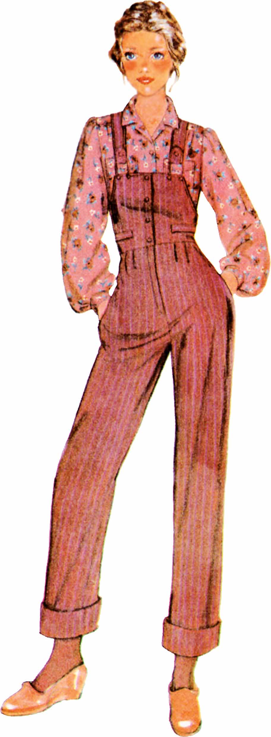 McCall's Sewing Pattern M8645 Misses' Dungarees, Trousers and Blouse