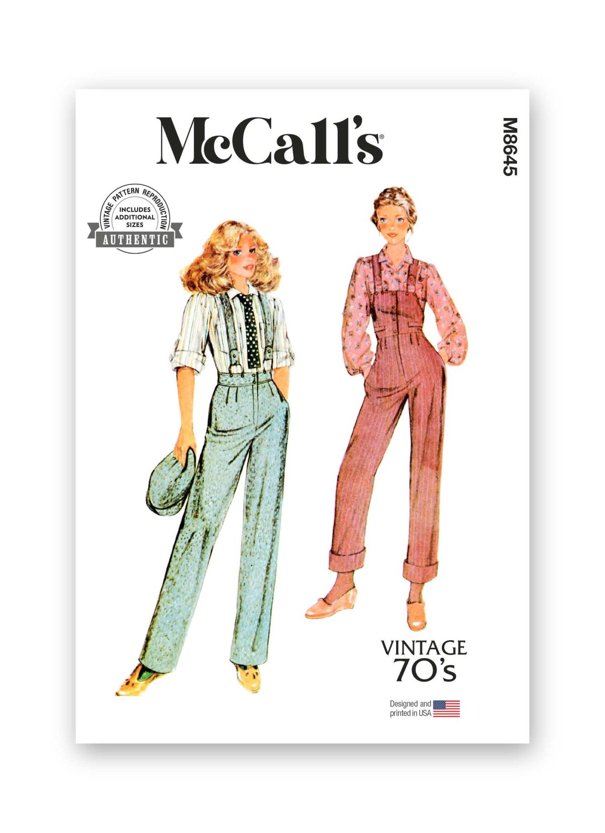 McCall's Sewing Pattern M8645 Misses' Dungarees, Trousers and Blouse