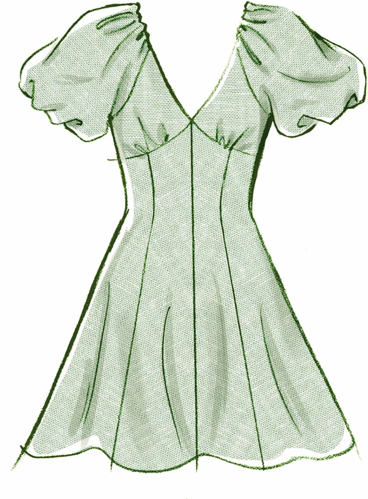 McCall's Sewing Pattern M8649 Misses' Midi Dress with Sleeve and Length Variations