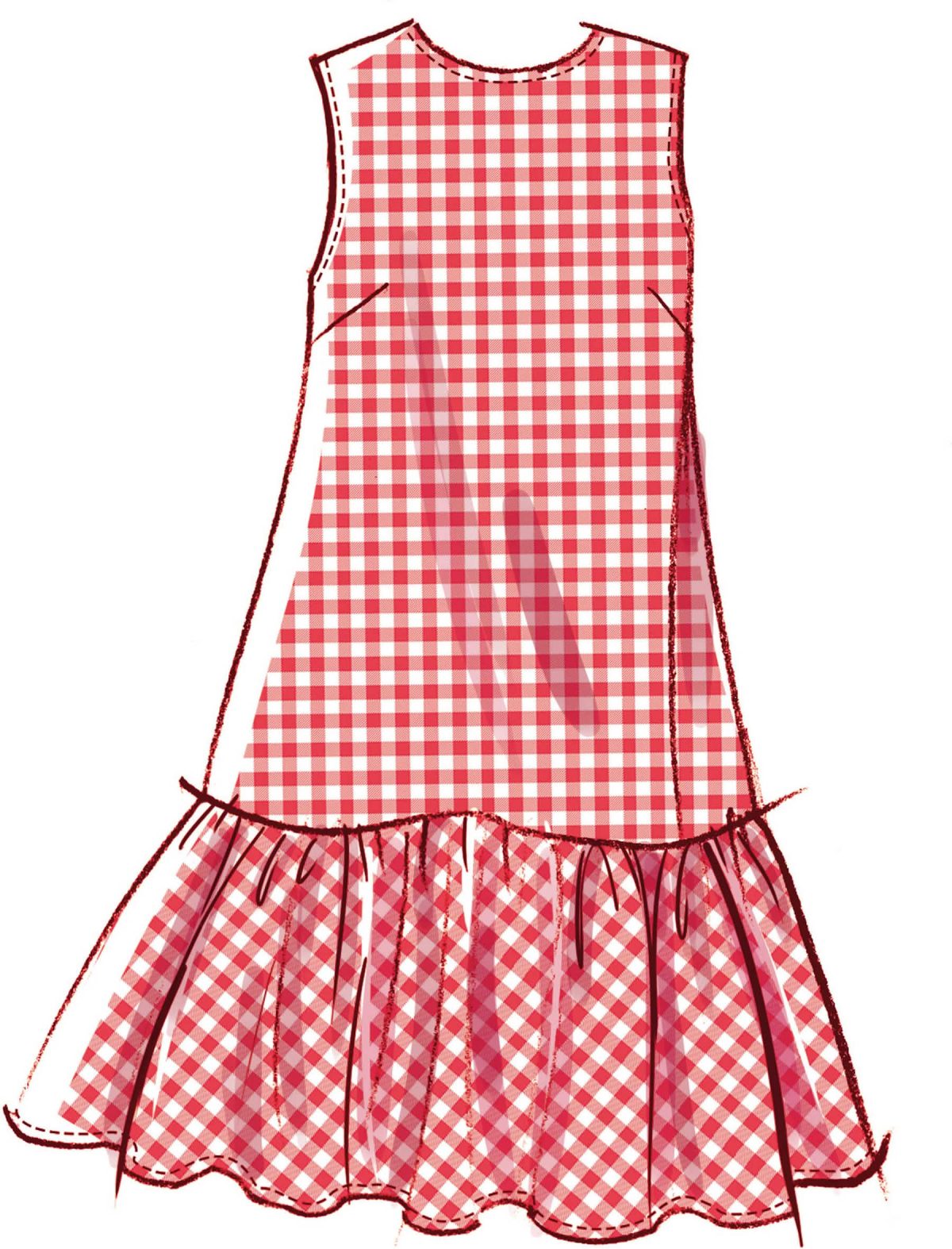 McCall's Sewing Pattern M8651 Misses' and Miss Petite Drop Waist Mini Dress