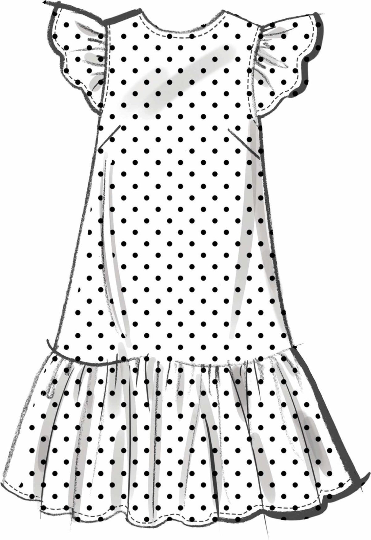 McCall's Sewing Pattern M8651 Misses' and Miss Petite Drop Waist Mini Dress