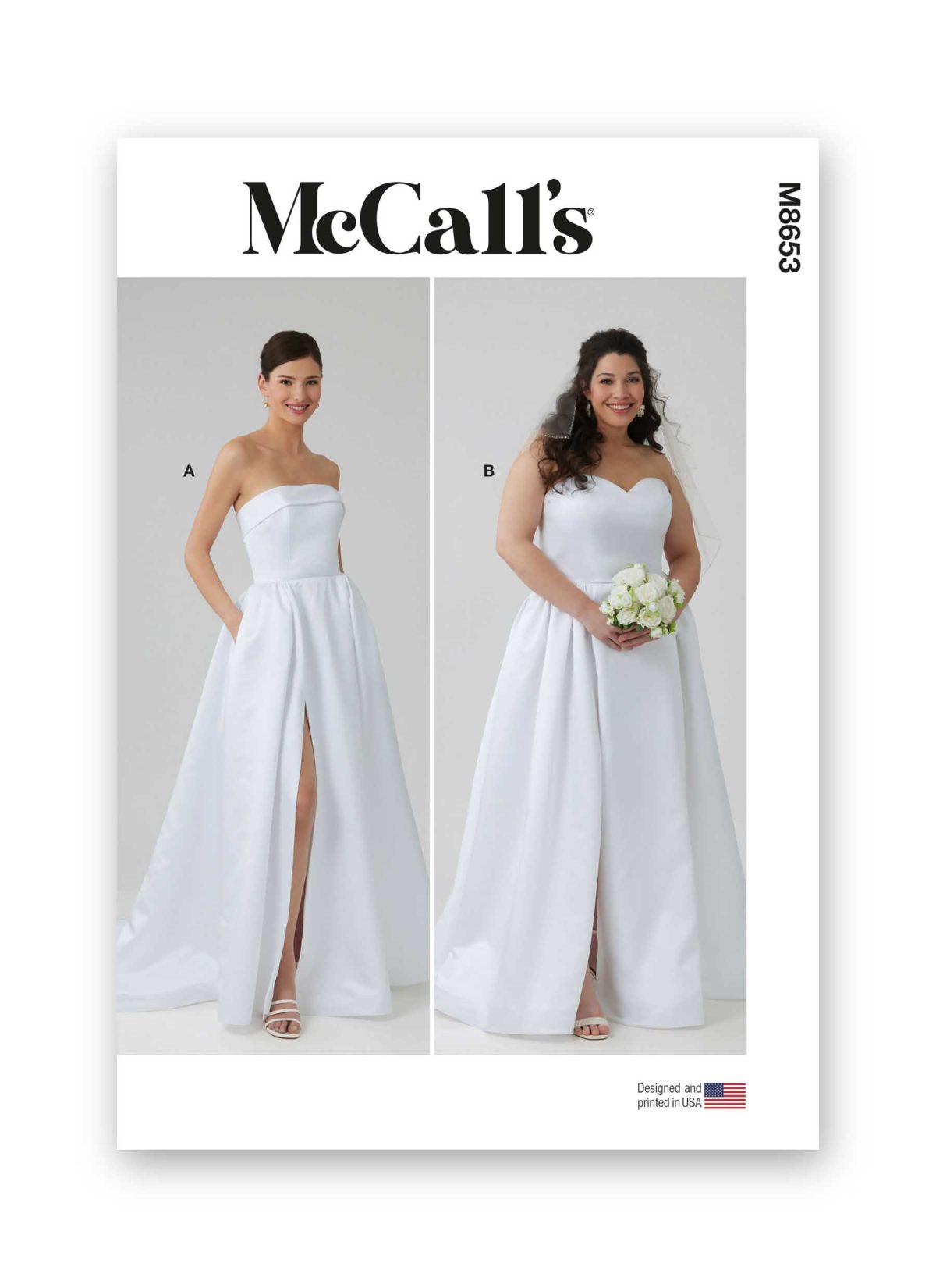 McCall's Sewing Pattern M8653 Misses' and Women's Strapless Wedding Gown