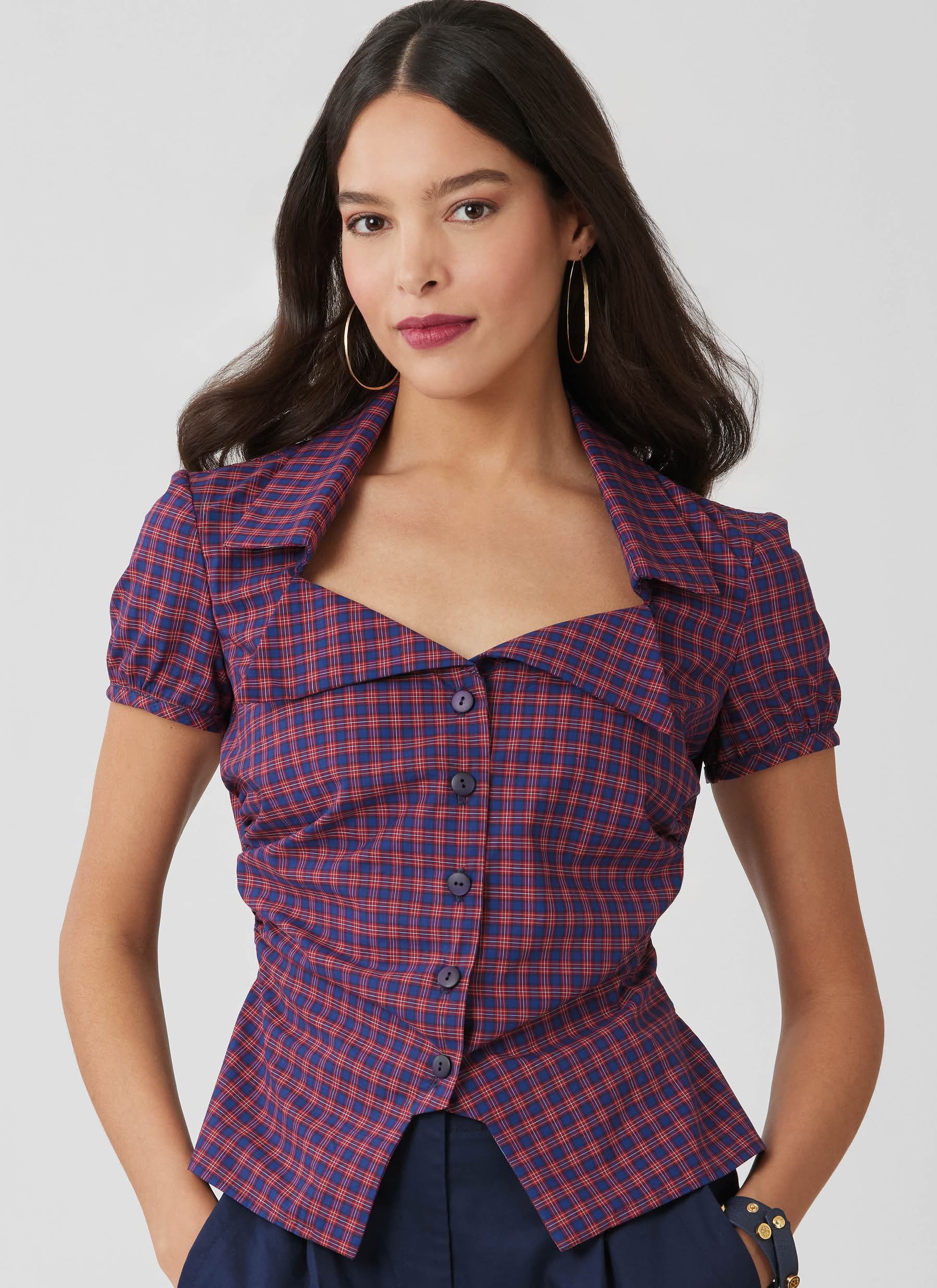 McCall's Sewing Pattern M8658 Misses' Woven Top with Sleeve Variations