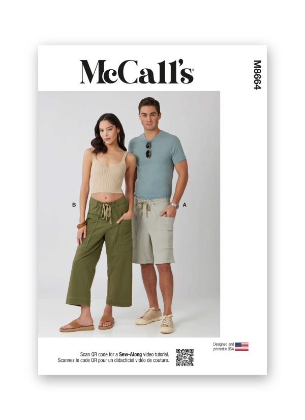 McCall's Sewing Pattern M8664 Unisex Shorts and Trousers
