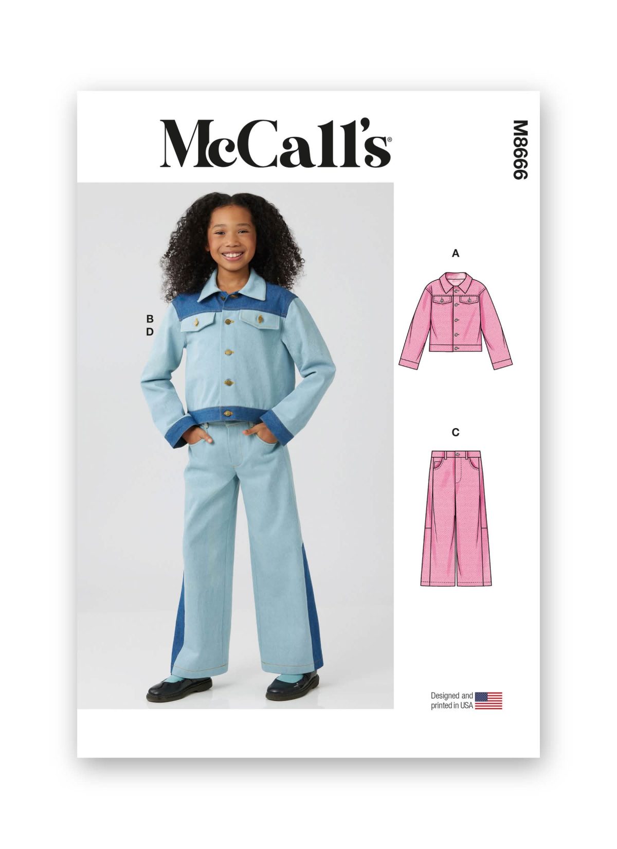 McCall's Sewing Pattern M8666 Girls' Jacket and Trousers