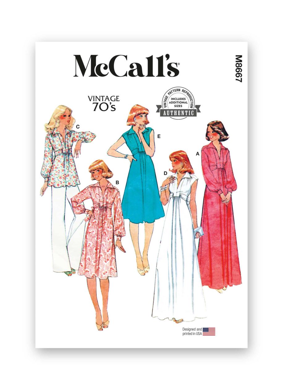 McCall's Sewing Pattern M8667 Misses' Knit Dresses and Top