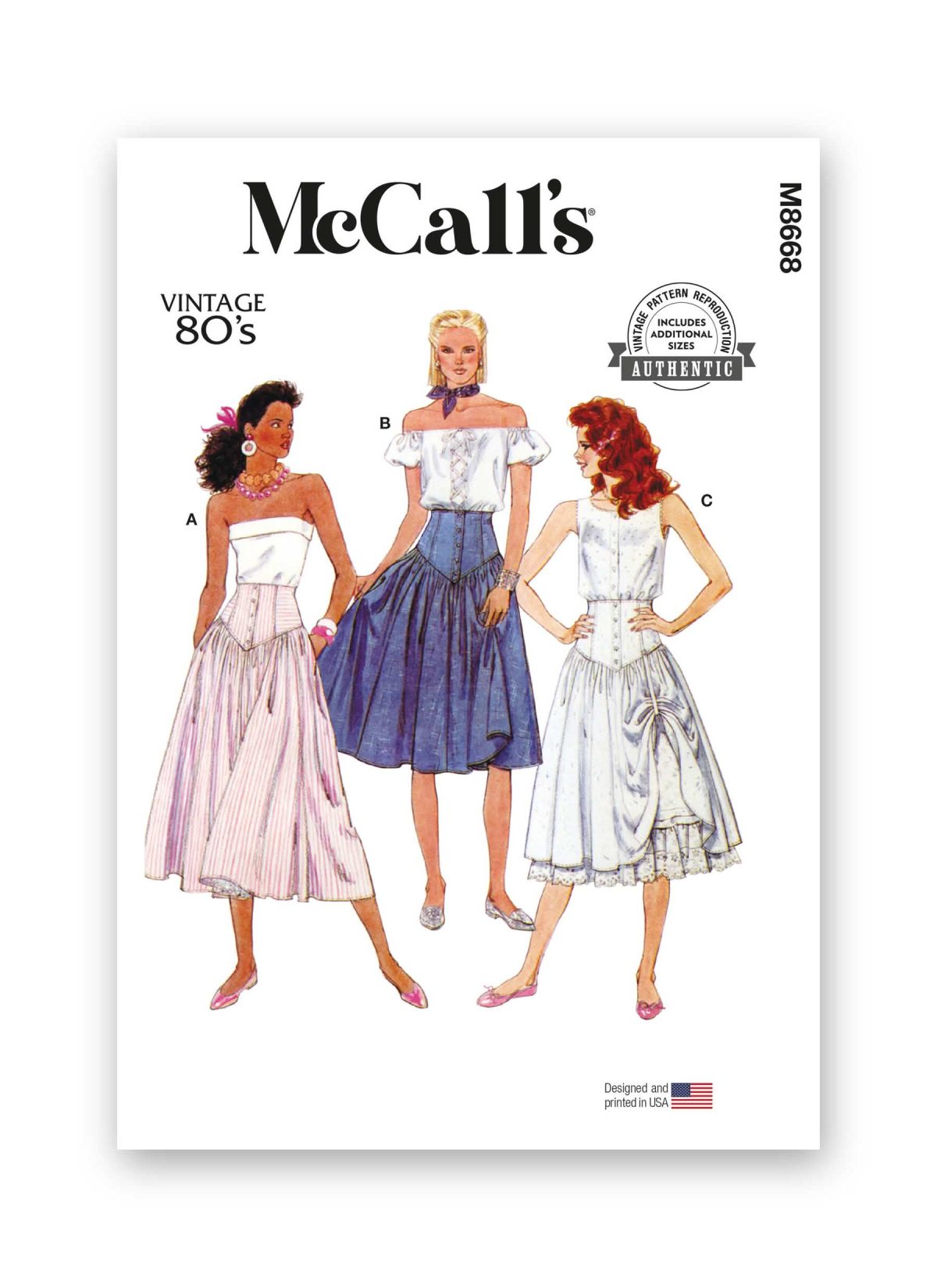 McCall's Sewing Pattern M8668 Misses' Skirts and Petticoat