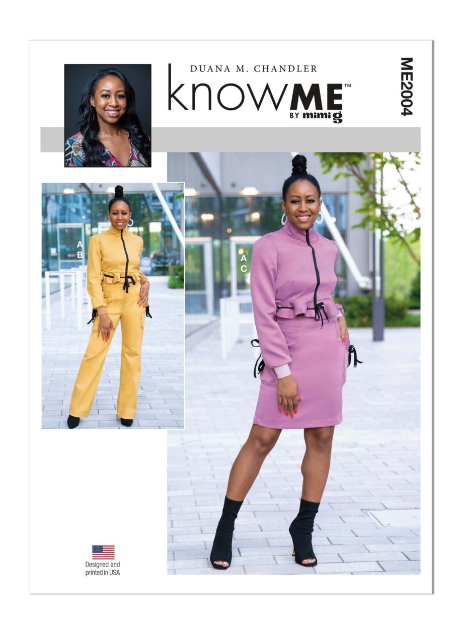 Know Me Sewing Pattern ME2004 Misses' Jacket, Trousers and Skirt by Duana M. Chandler