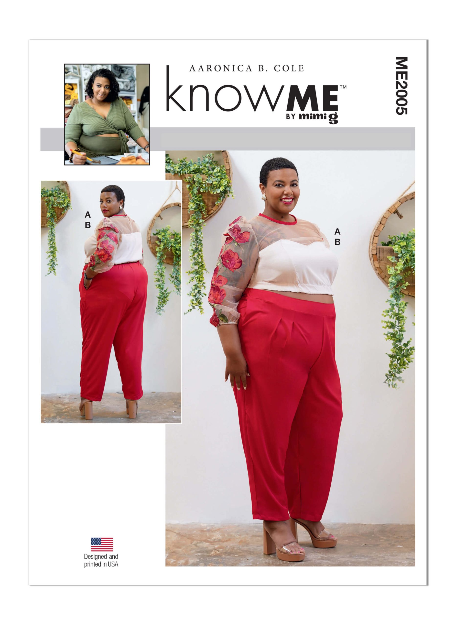 Know Me Sewing Pattern ME2005 Women’s Top and Trousers by Aaronica B. Cole