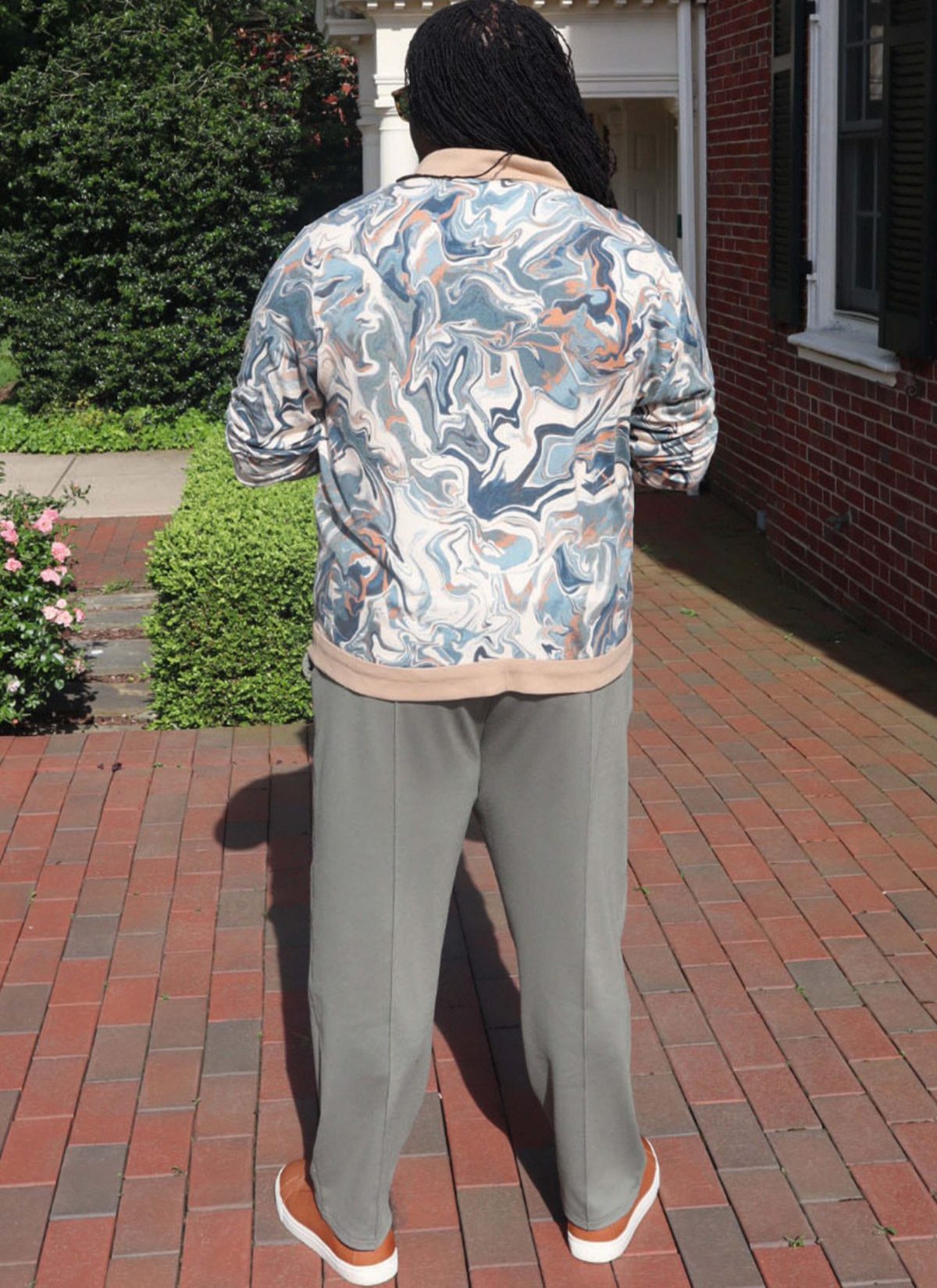 Know Me Sewing Pattern ME2009 Men's Knit Button Up Top and Trousers by Julian Creates