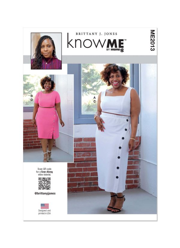 Know Me Sewing Pattern ME2013 Misses' and Women's Knit Tops and Skirts by Brittany J. Jones